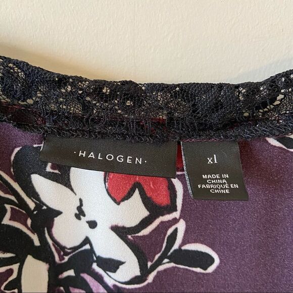 HALOGEN -Floral Lace Trim Camisole - Picture 12 of 12